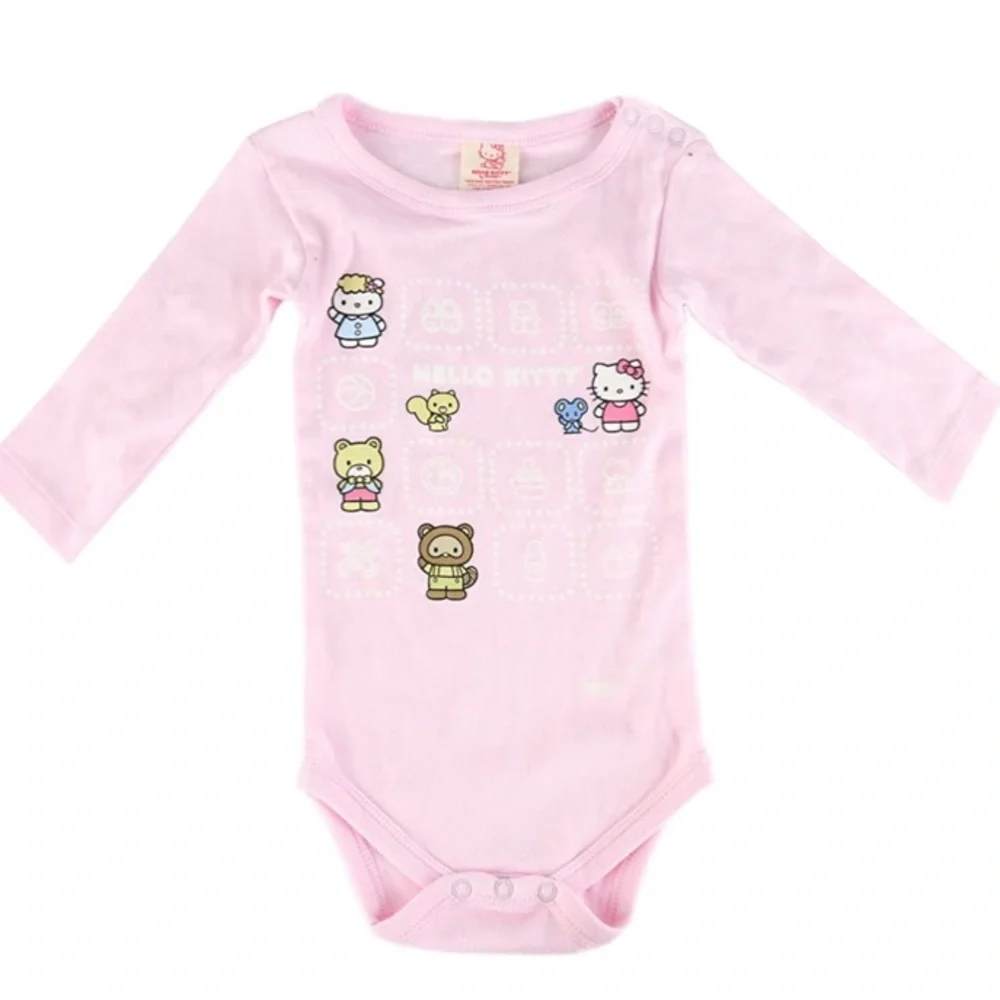 Hello Kitty Baby Girl Pink Organic Cotton Long Sleeve Onesie NWT